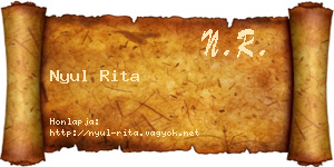 Nyul Rita névjegykártya