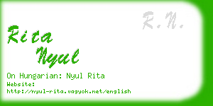 rita nyul business card
